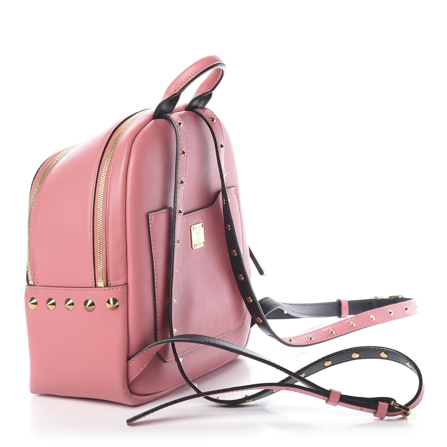 MCM Calfskin Mini Duchess Polke Studs Backpack Pink 2 of 8