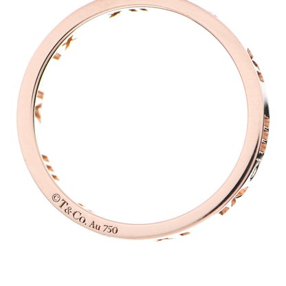 Tiffany 18K Rose Gold Diamond Wide Atlas Pierced Ring 58 8.5 4 of 4