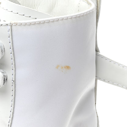 Prada Spazzolato Rois Re-Nylon Metal Triangle Logo Monolith Pouch Pocket 55mm Boots 36 White 11 of 15