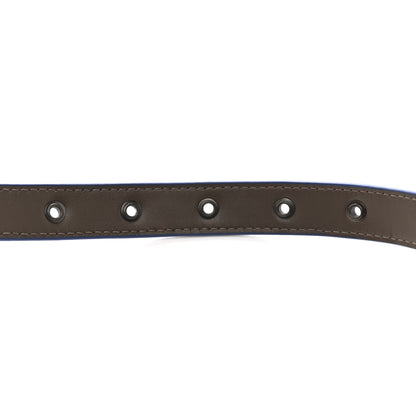 Bottega Veneta Metallic Nappa Intrecciato Belt 80 32 Blue 5 of 6