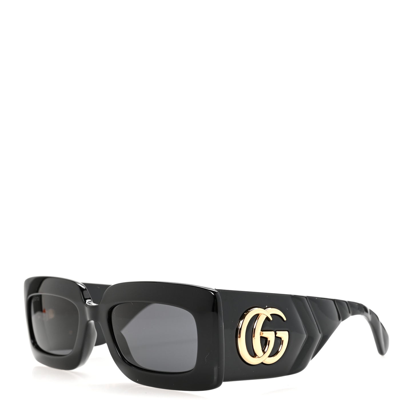 Acetate Rectangular Sunglasses GG0811S Black