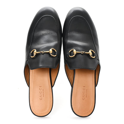 Gucci Calfskin Womens Princetown Slippers 37.5 Black 2 of 10