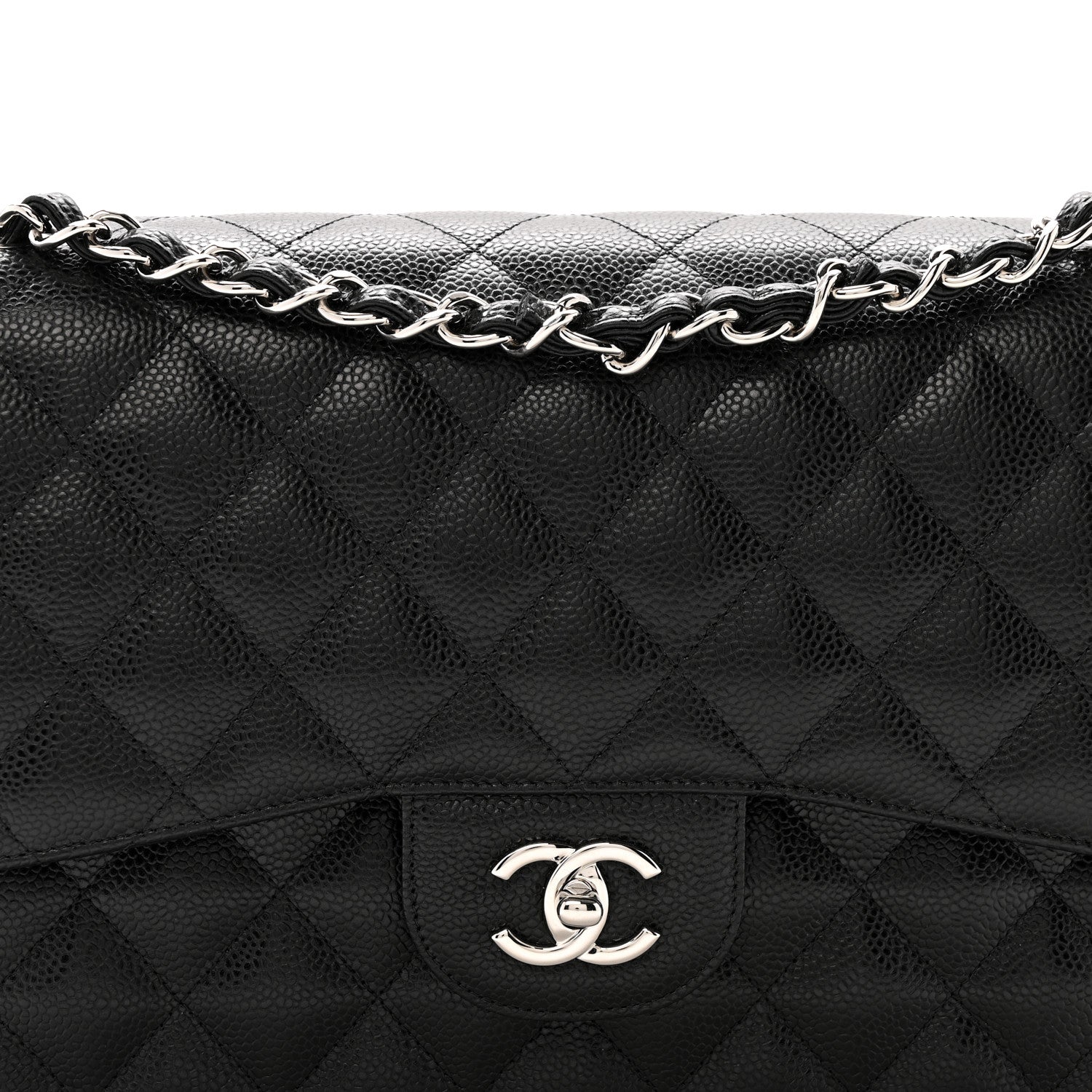 Chanel Caviar Quilted Jumbo Double Flap Black 8 of 11