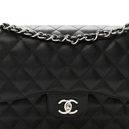 Chanel Caviar Quilted Jumbo Double Flap Black 8 of 11