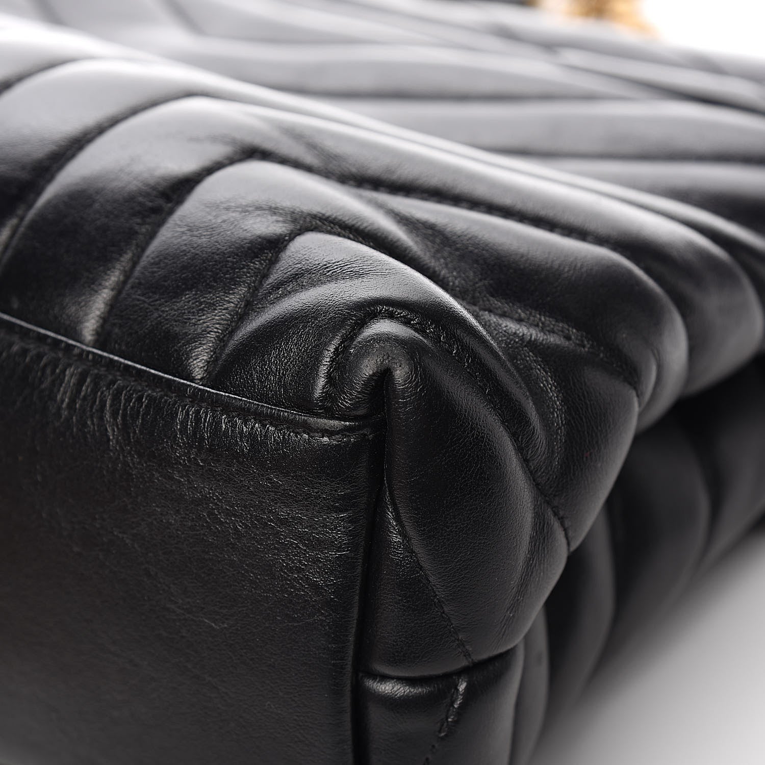 Saint Laurent Calfskin Y Quilted Monogram Medium Loulou Chain Satchel Black 12 of 15