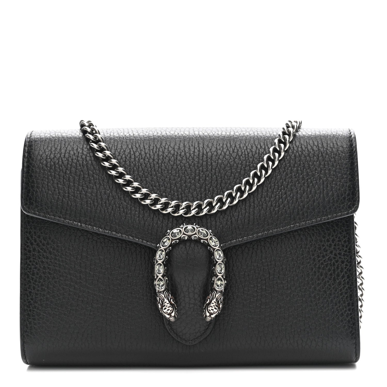 Gucci Calfskin Mini Dionysus Chain Wallet Black 1 of 10