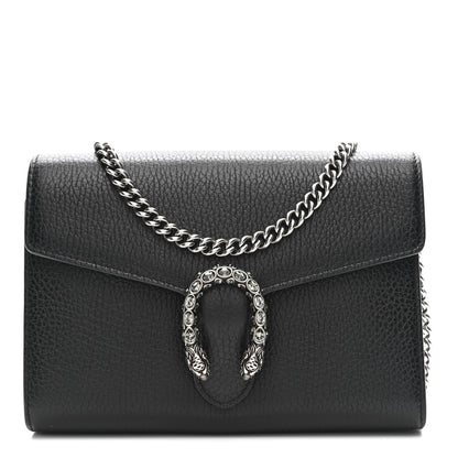 Gucci Calfskin Mini Dionysus Chain Wallet Black 1 of 10