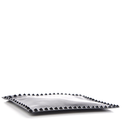 Valentino Garavani Vitello Large Rockstud Zip Pouch Black 4 of 7