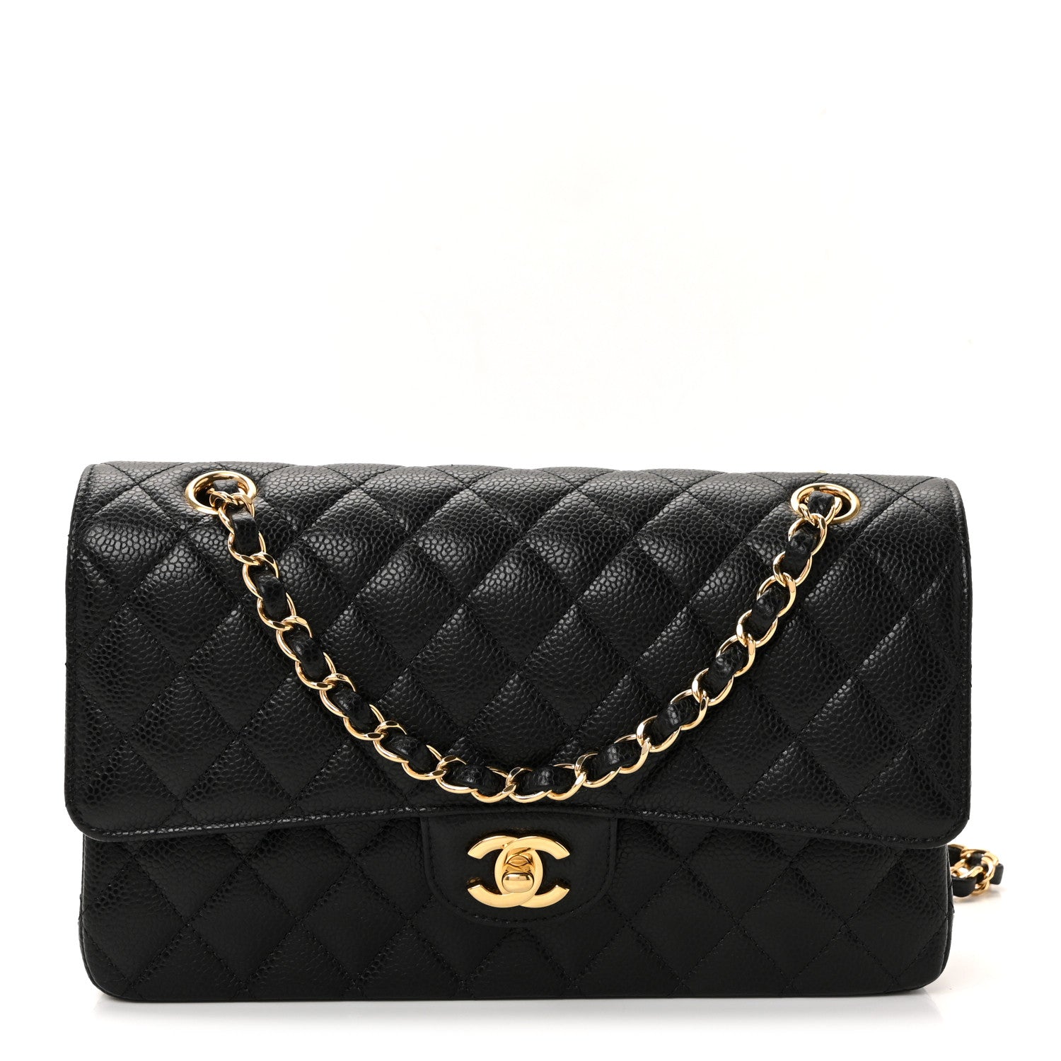 Chanel Caviar Quilted Medium Double Flap Black 1 of 11
