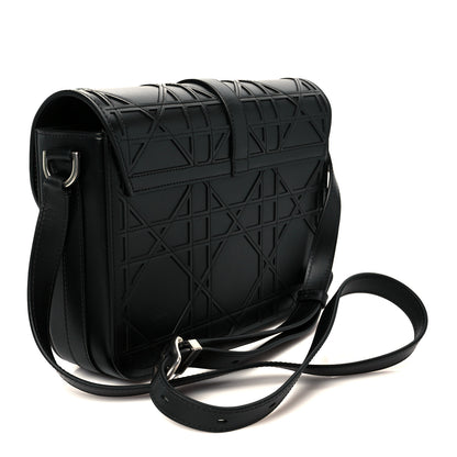 Christian Dior Calfskin Cosmo Laser Cut Cannage Medium Dior Charm Messenger Bag Black 3 of 10