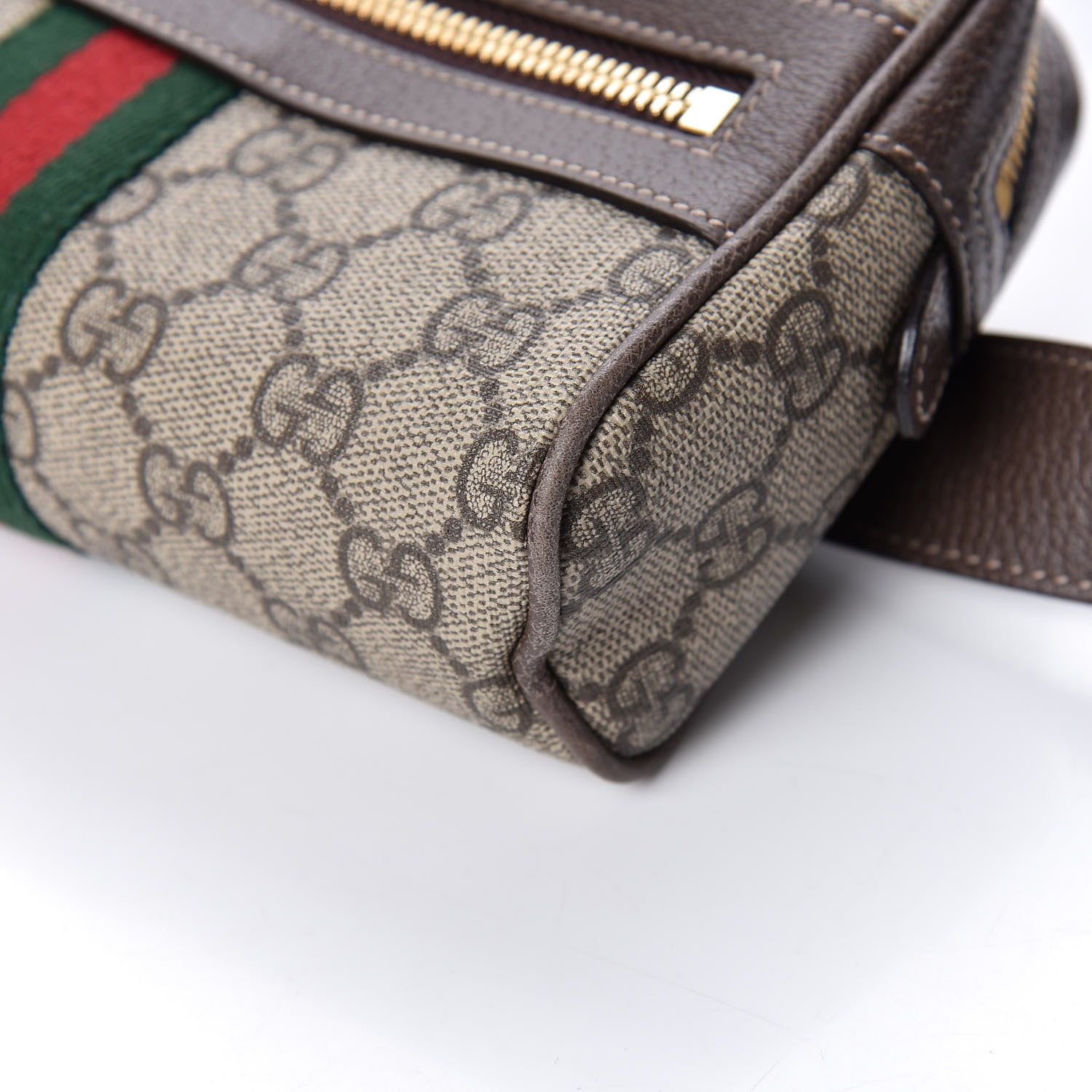 Gucci GG Supreme Monogram Web Small Ophidia Belt Bag 85 34 Dark Brown 6 of 9