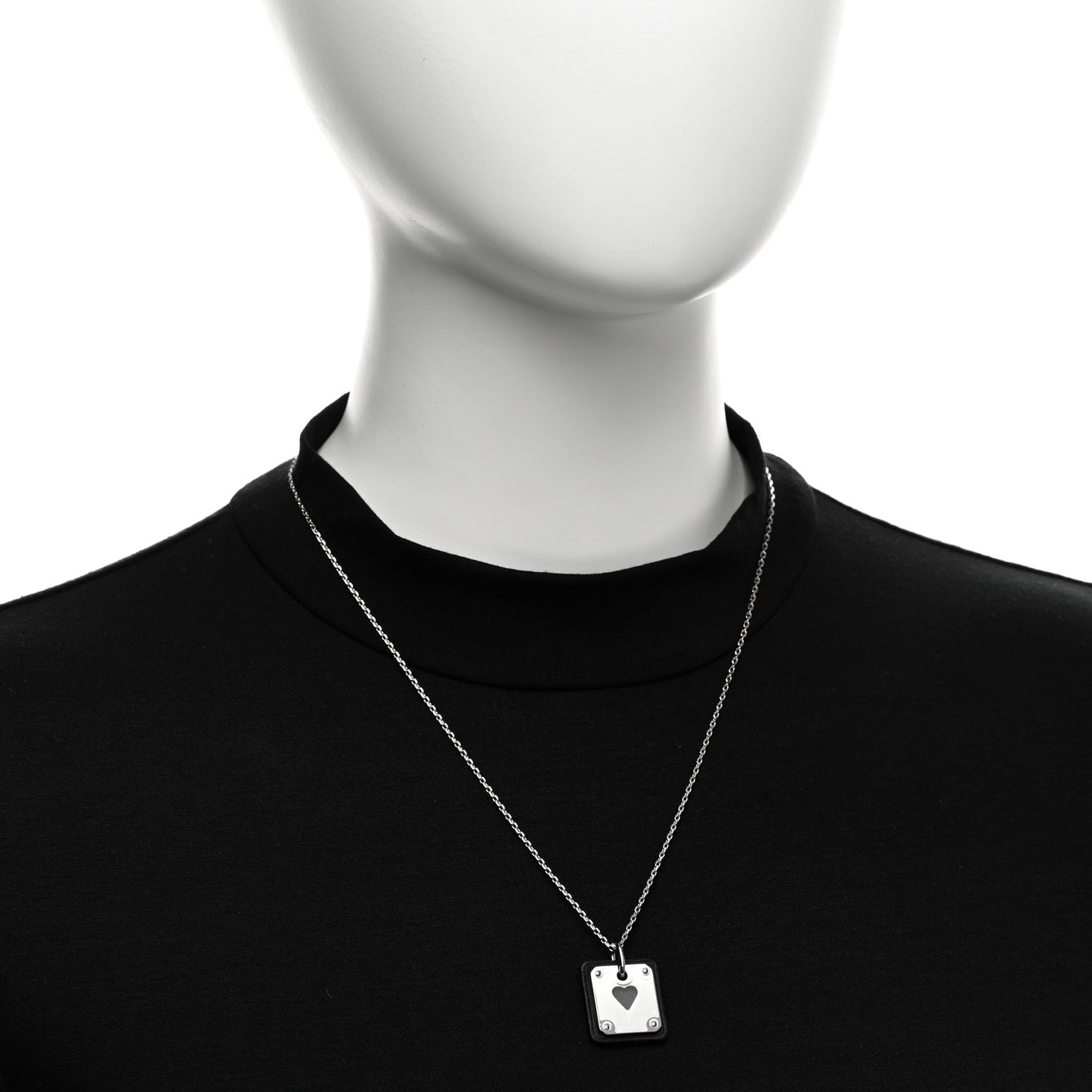 Palladium Plated Swift As De Coeur Necklace Black