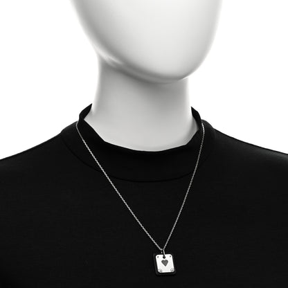 Hermes Palladium Plated Swift As De Coeur Necklace Black 2 of 6
