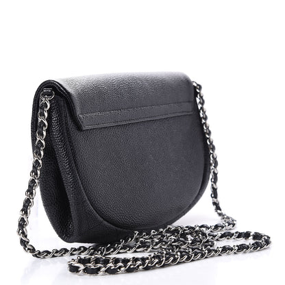 Chanel Caviar Half Moon Wallet On Chain WOC Black 3 of 11