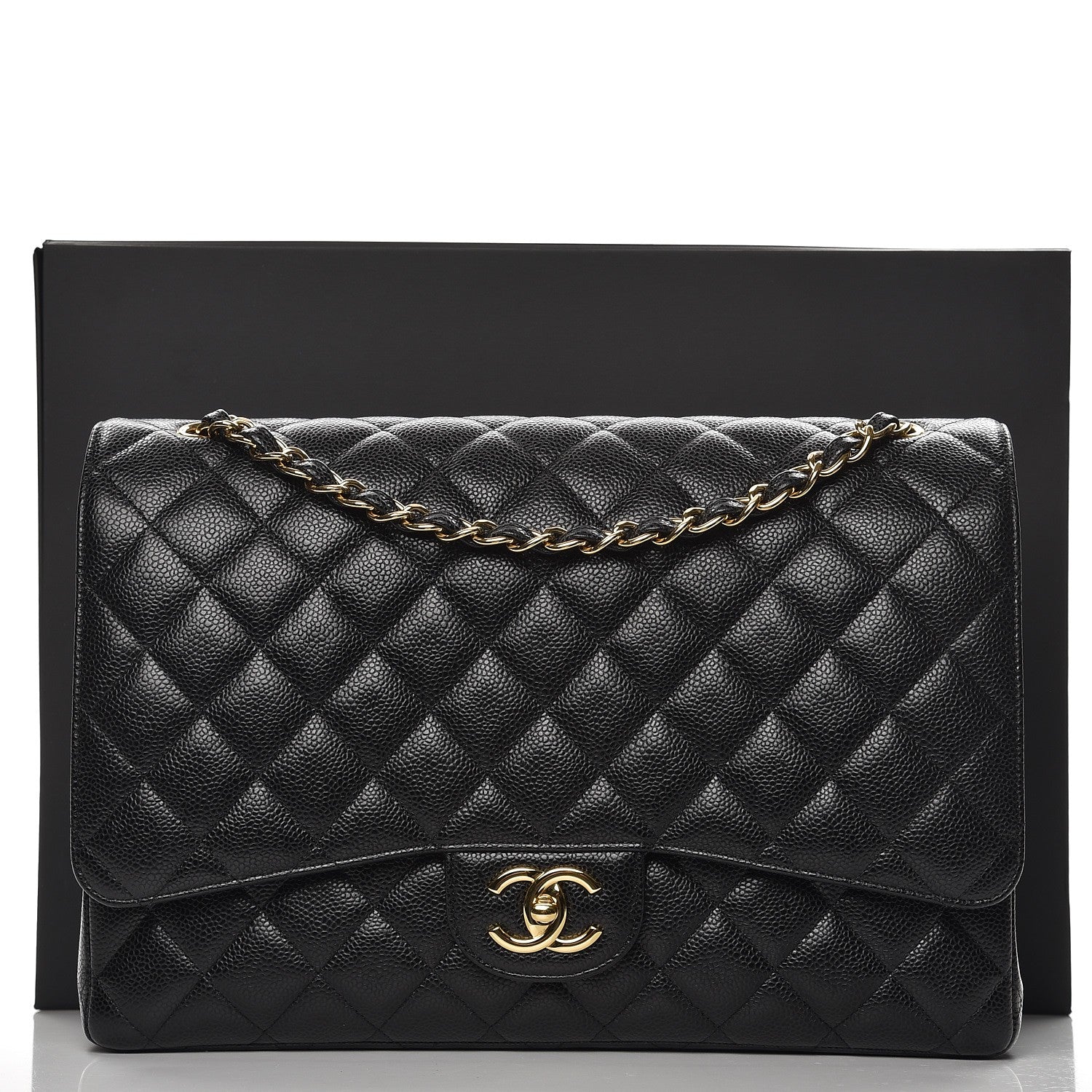 Chanel Caviar Quilted Maxi Double Flap Black 9 of 9