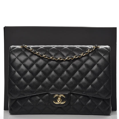 Chanel Caviar Quilted Maxi Double Flap Black 9 of 9