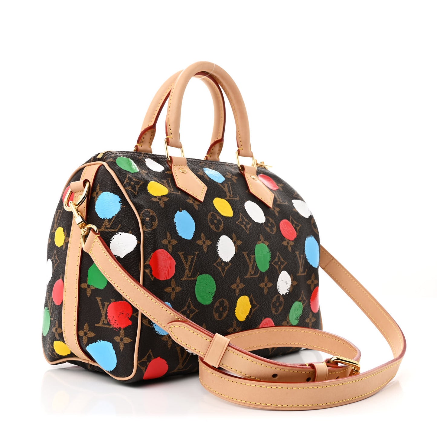 LV X YK Monogram Speedy Bandouliere 25 Multicolor