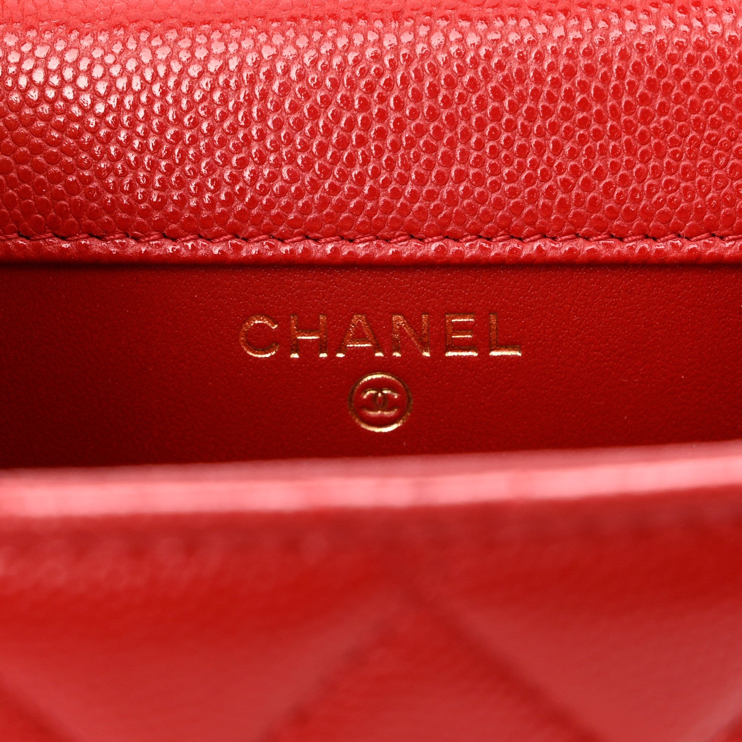 Chanel Caviar Quilted Classic Phone Holder Red 6 of 8