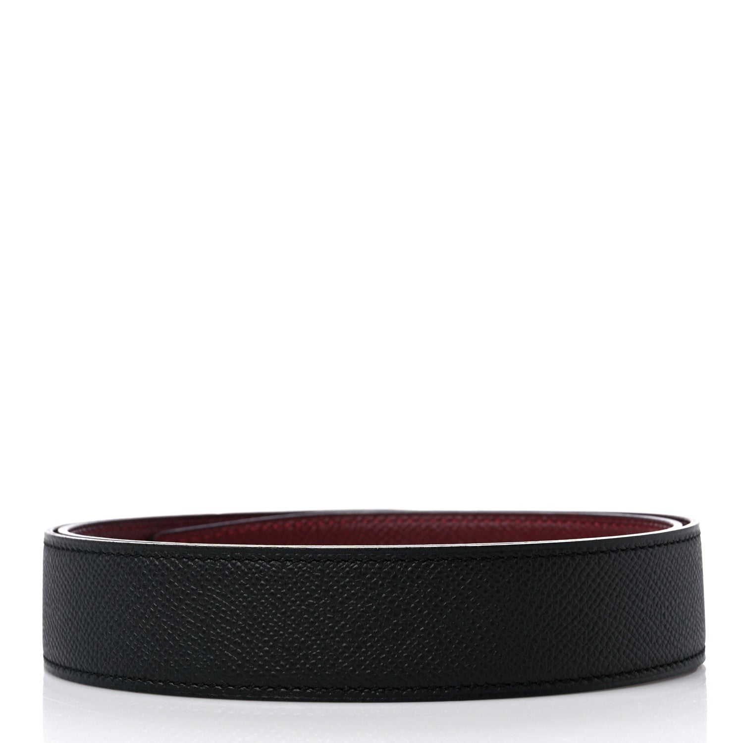 Hermes Epsom 32mm Belt Strap 80 32 Black Rouge Grenat 2 of 5