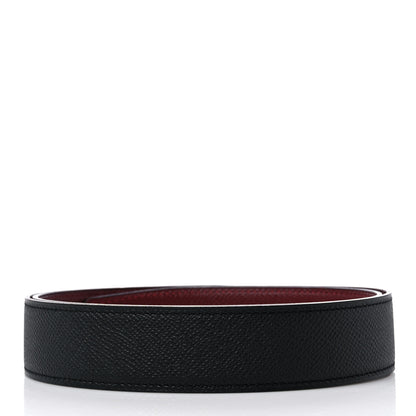 Hermes Epsom 32mm Belt Strap 80 32 Black Rouge Grenat 2 of 5