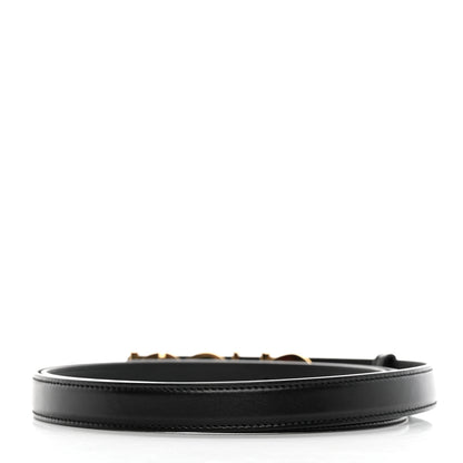Gucci Plutone Calfskin Gucci Buckle 20mm Thin Belt 115 46 Black 2 of 6