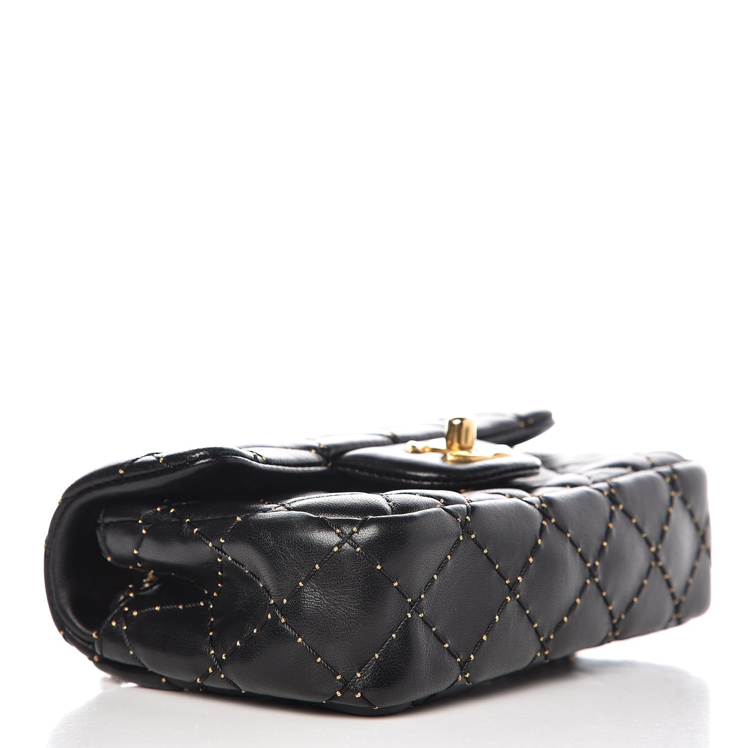 Chanel Lambskin Quilted Studded Extra Mini Flap Black 3 of 7