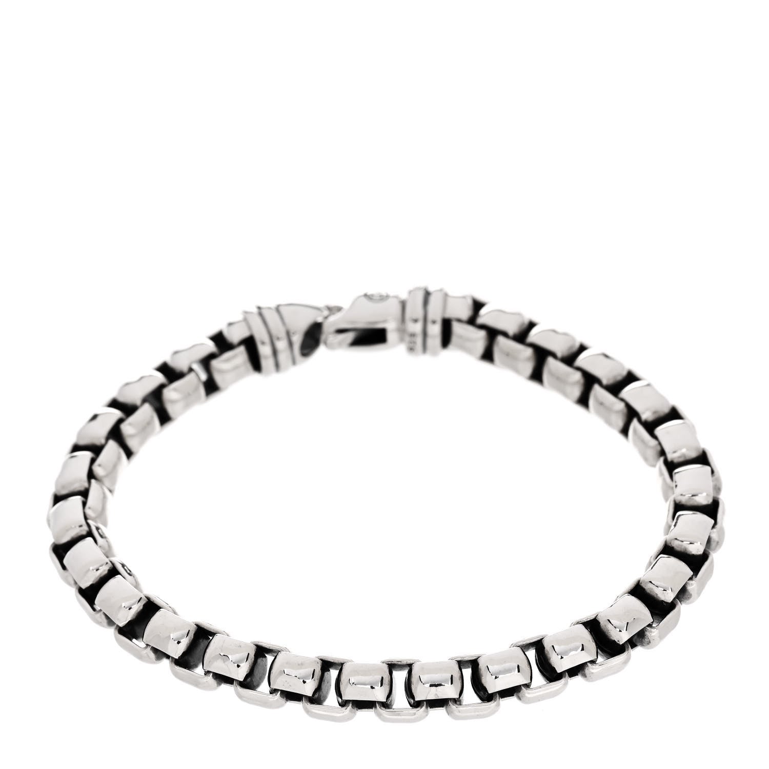 David Yurman Sterling Silver 7mm Box Chain Bracelet 1 of 4