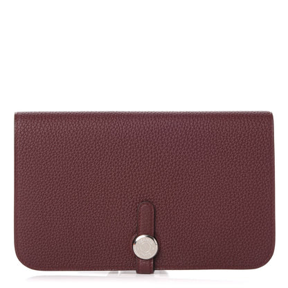 Hermes Togo Dogon Duo Wallet Bordeaux 1 of 13