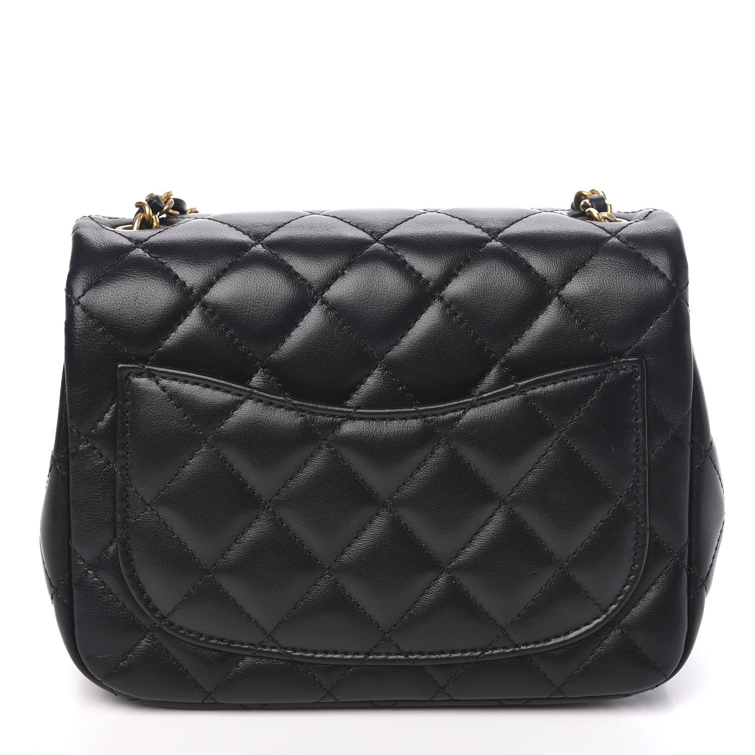 Chanel Lambskin Quilted Mini Romance Square Flap Black 10 of 12