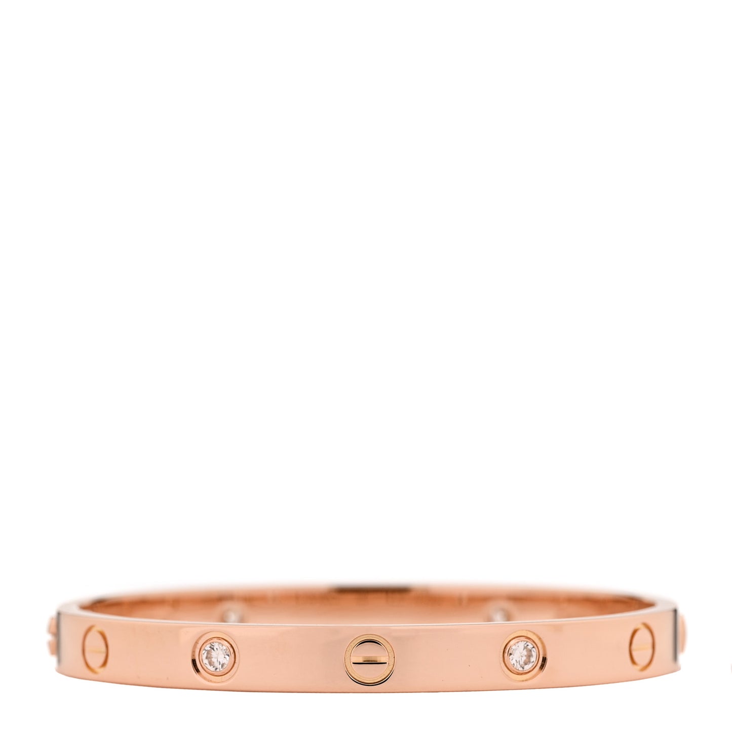 18K Pink Gold 4 Diamond LOVE Bracelet 16