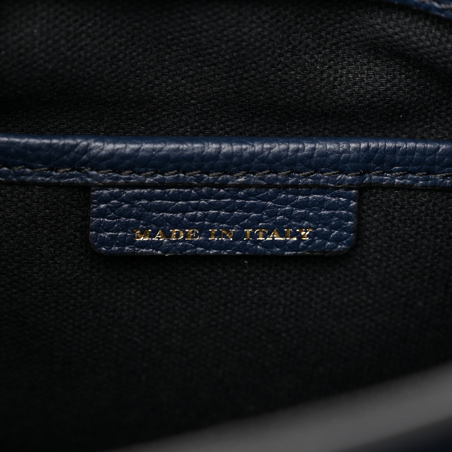Burberry Grainy Calfskin House Check Small Banner Tote Ink Blue 7 of 13