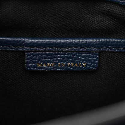 Burberry Grainy Calfskin House Check Small Banner Tote Ink Blue 7 of 13