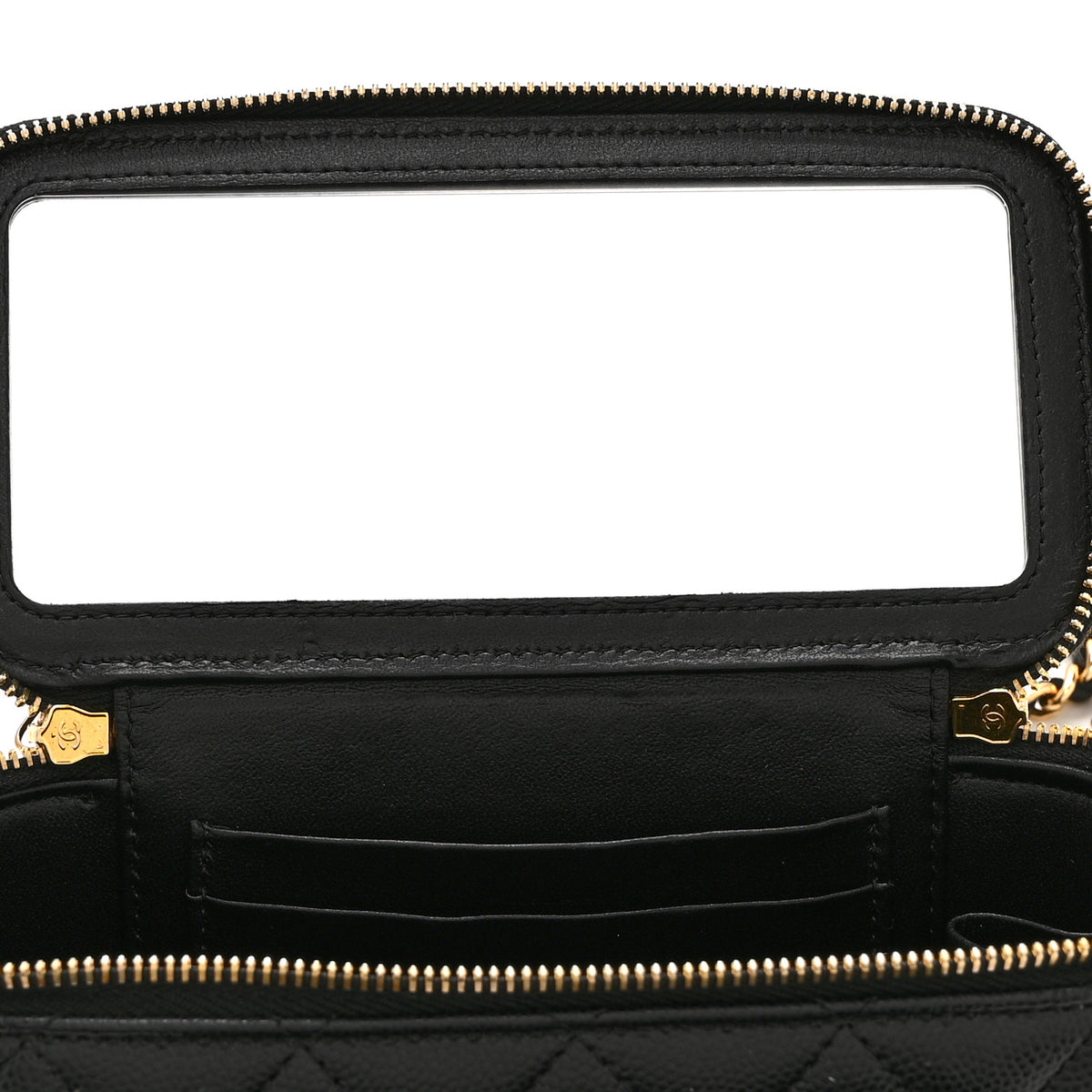 Chanel Caviar Quilted Polly Pocket East West Top Vanity With Chain Black 6 of 11