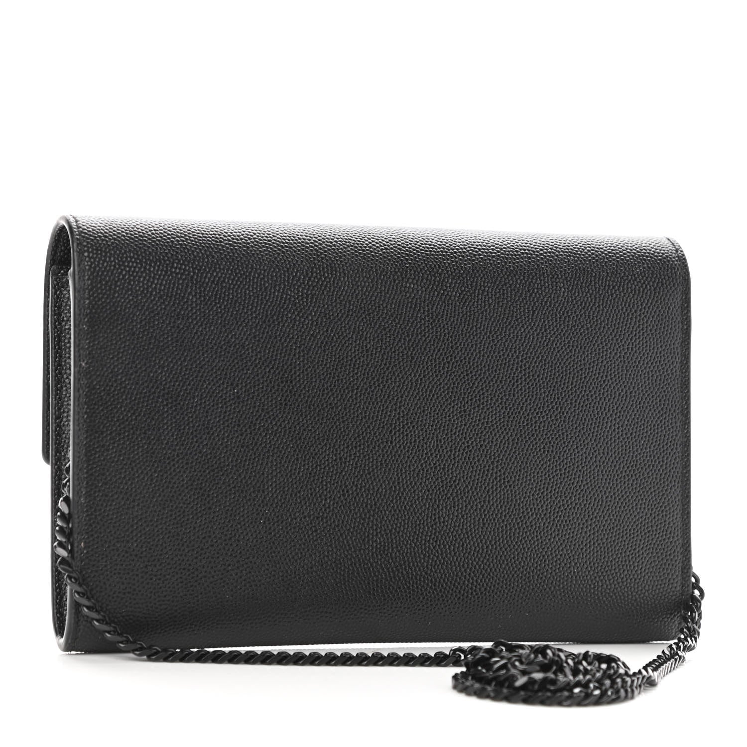 Saint Laurent Grain De Poudre Uptown Chain Wallet Black 4 of 10