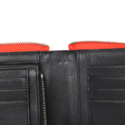 Celine Drummed Calfskin Zip Around Multifunction Wallet Coral 7 of 10