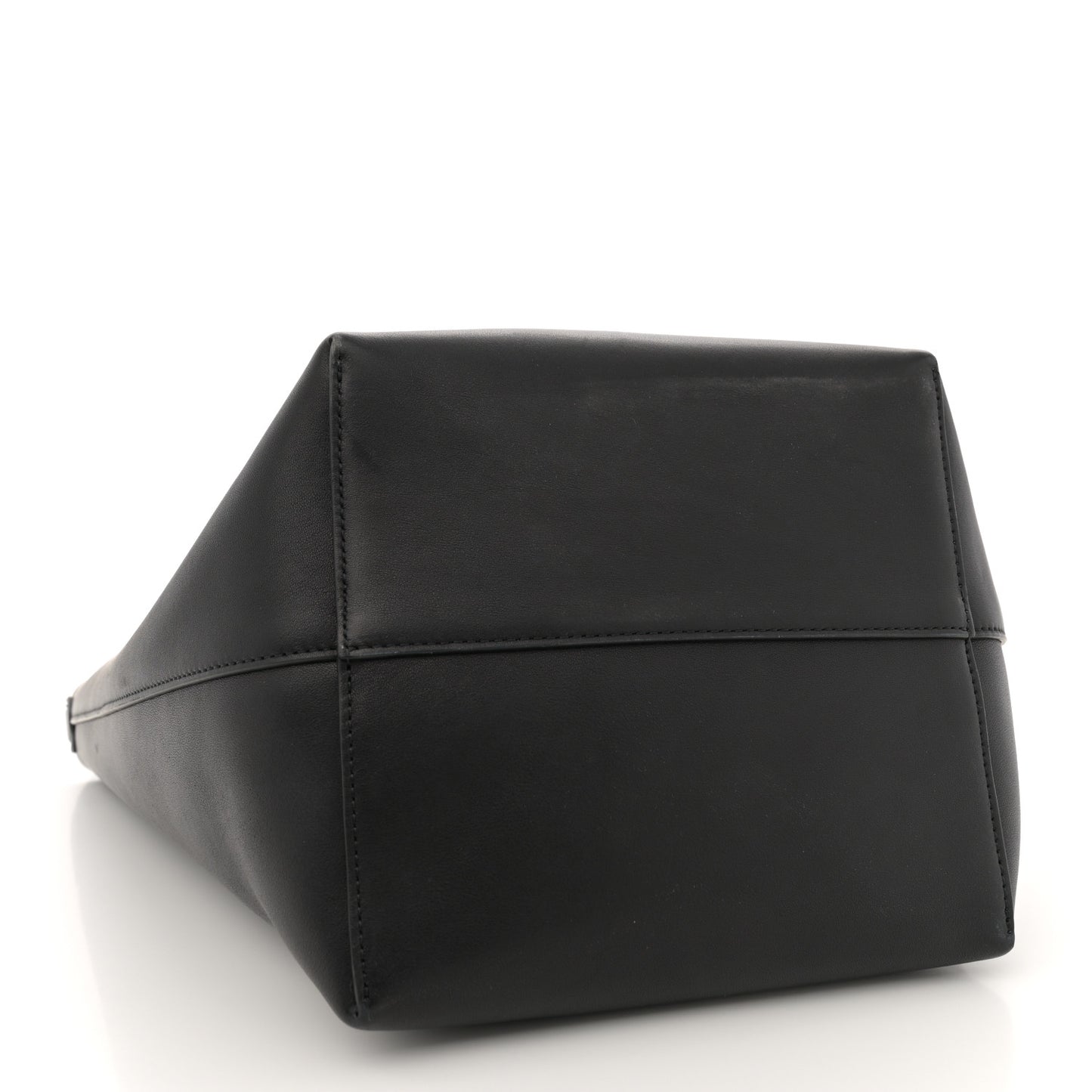 Polished Saddle Calfskin Medium N/S Park Tote Black