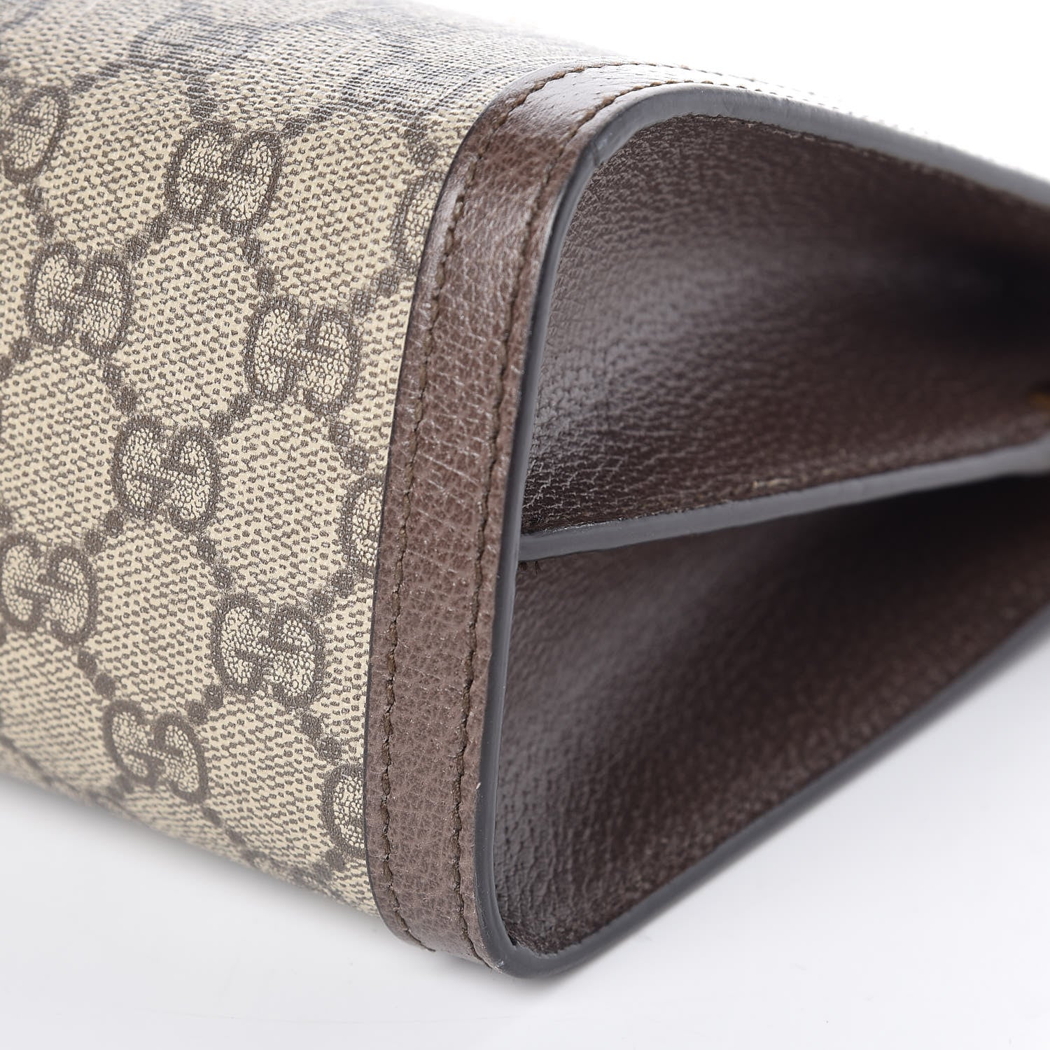 Gucci GG Supreme Monogram Web Medium Ophidia Chain Shoulder Bag Brown 11 of 14