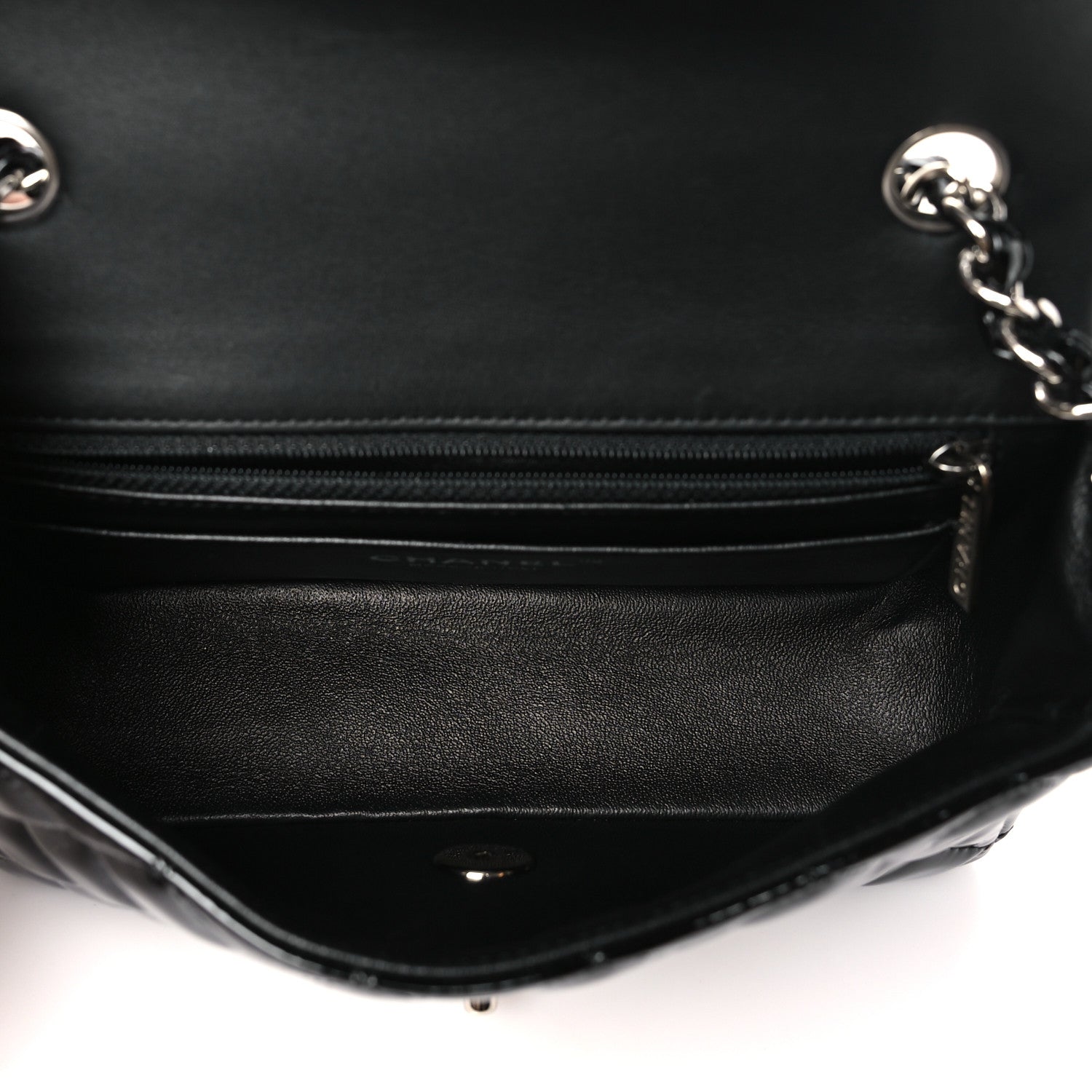 Chanel Patent Calfskin Quilted Mini Rectangular Flap Black 5 of 10