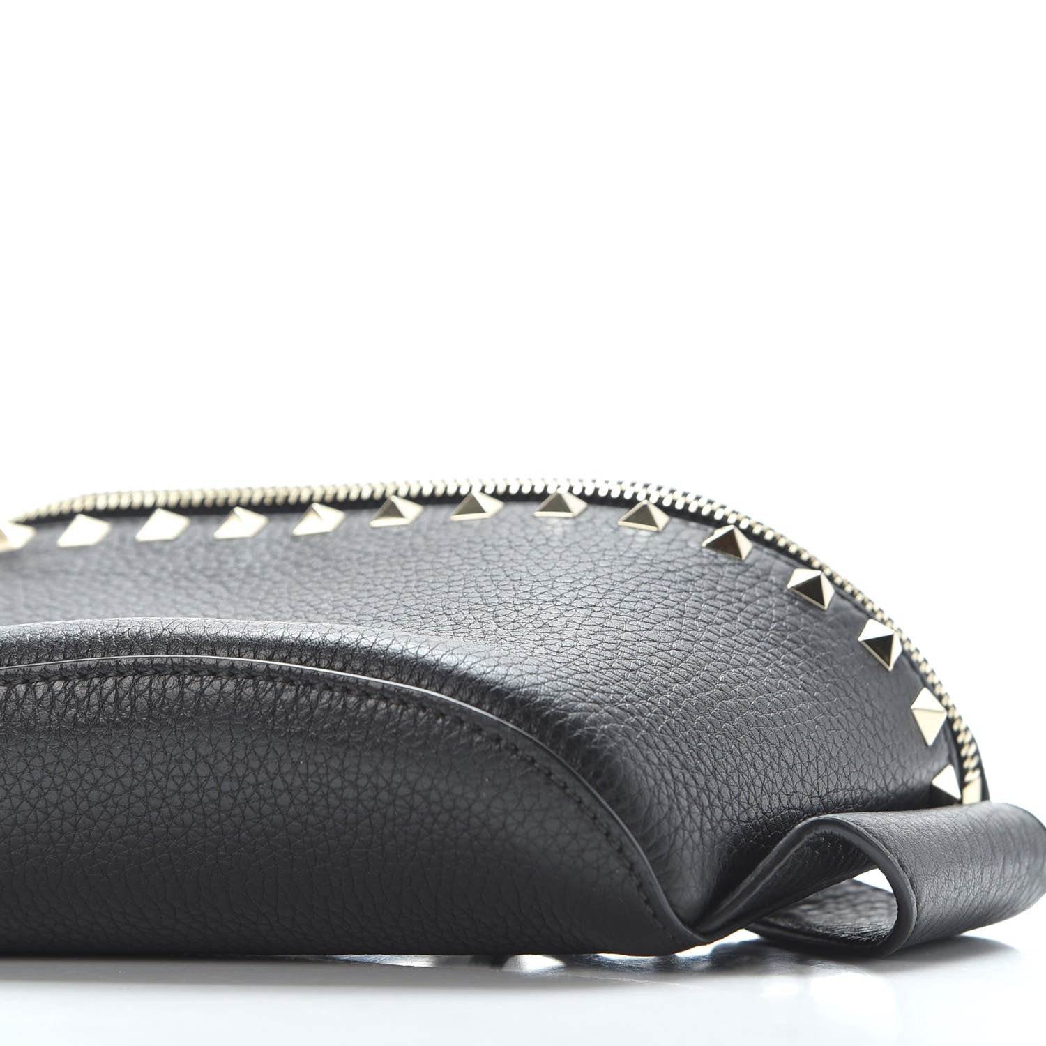 Valentino Garavani Grainy Calfskin Rockstud Belt Bag Black 7 of 9