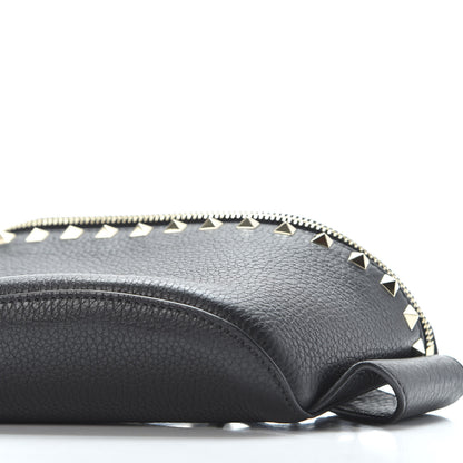 Valentino Garavani Grainy Calfskin Rockstud Belt Bag Black 7 of 9