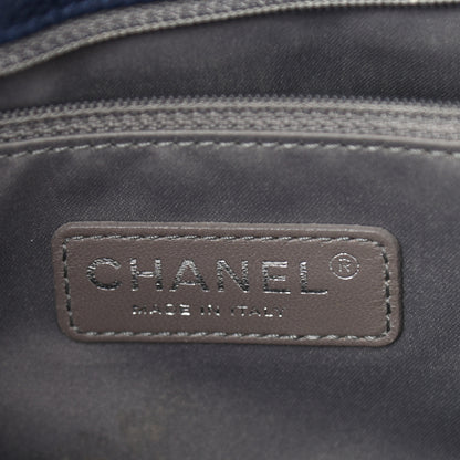 Chanel Caviar Quilted Grand Shopping Tote GST Dark Navy Blue 6 of 14