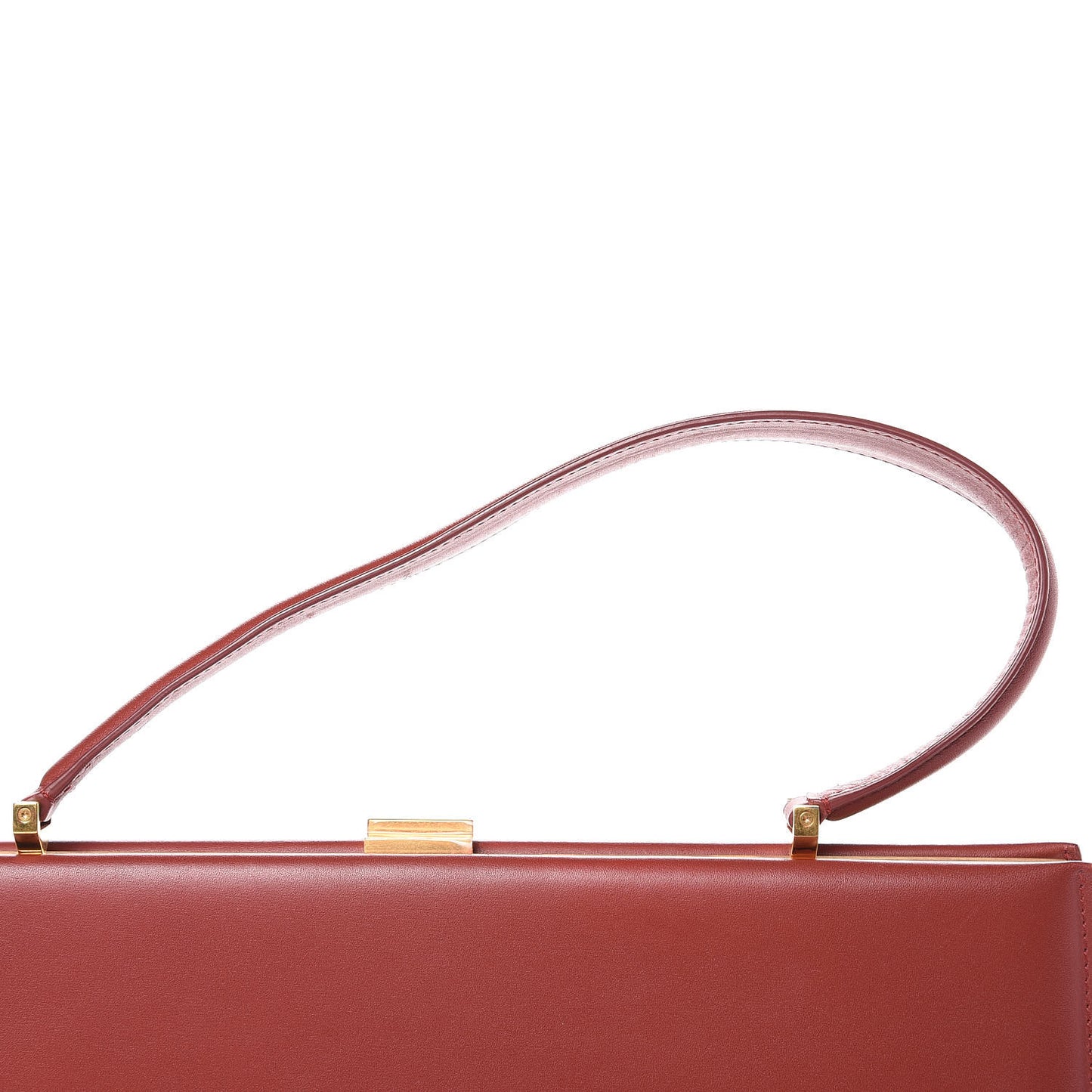 Patina Box Calfskin Medium Clasp Bag Scarlet