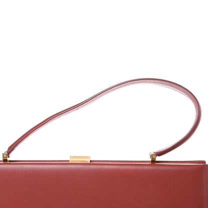 Celine Patina Box Calfskin Medium Clasp Bag Scarlet 10 of 11