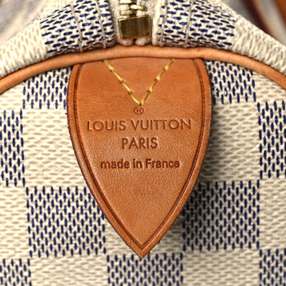 Louis Vuitton Damier Azur Speedy 30 6 of 9