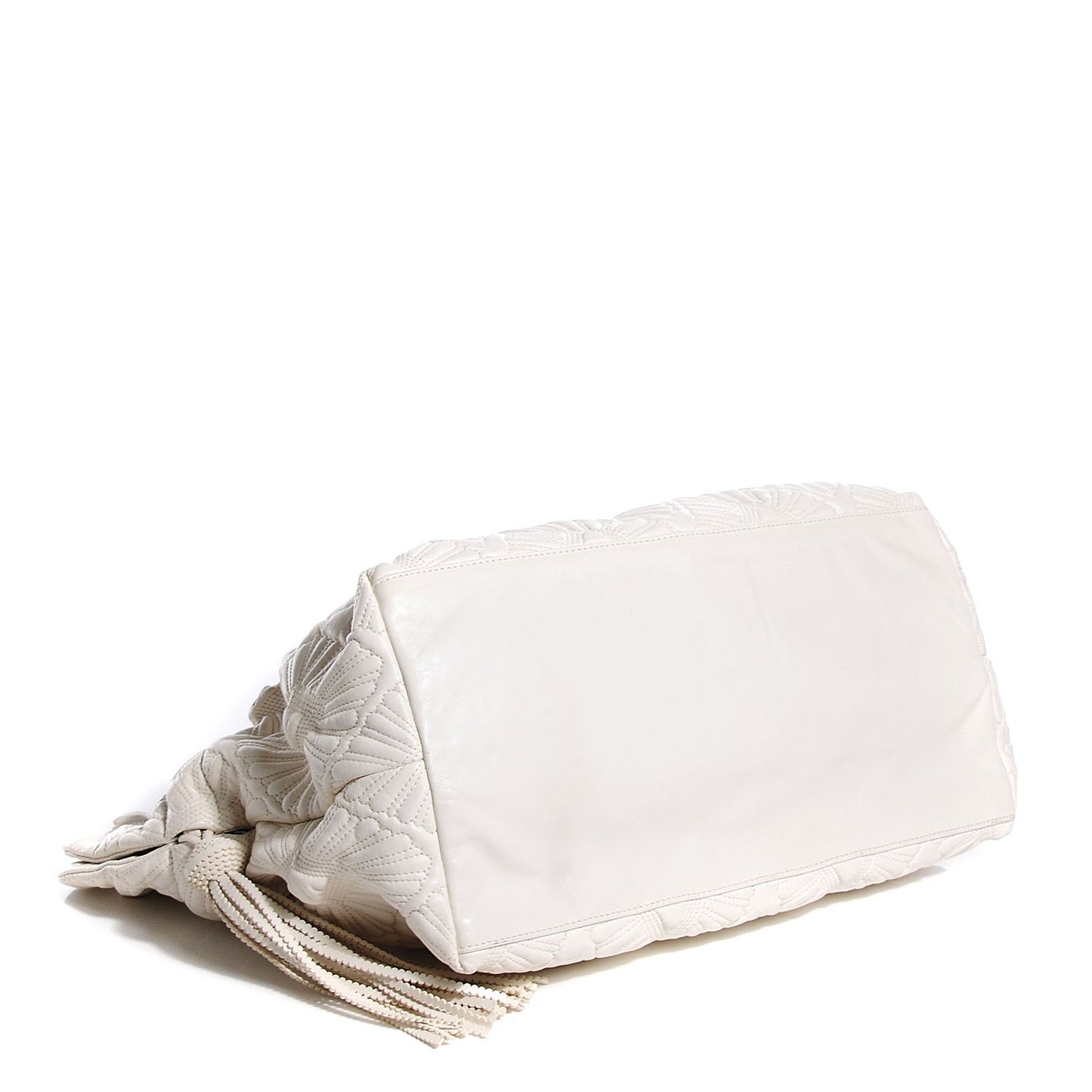 Lambskin Quilted Large Ca D'Oro Tote Ivory