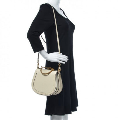 Chloe Calfskin Suede Medium Nile Bracelet Bag Off White 2 of 6