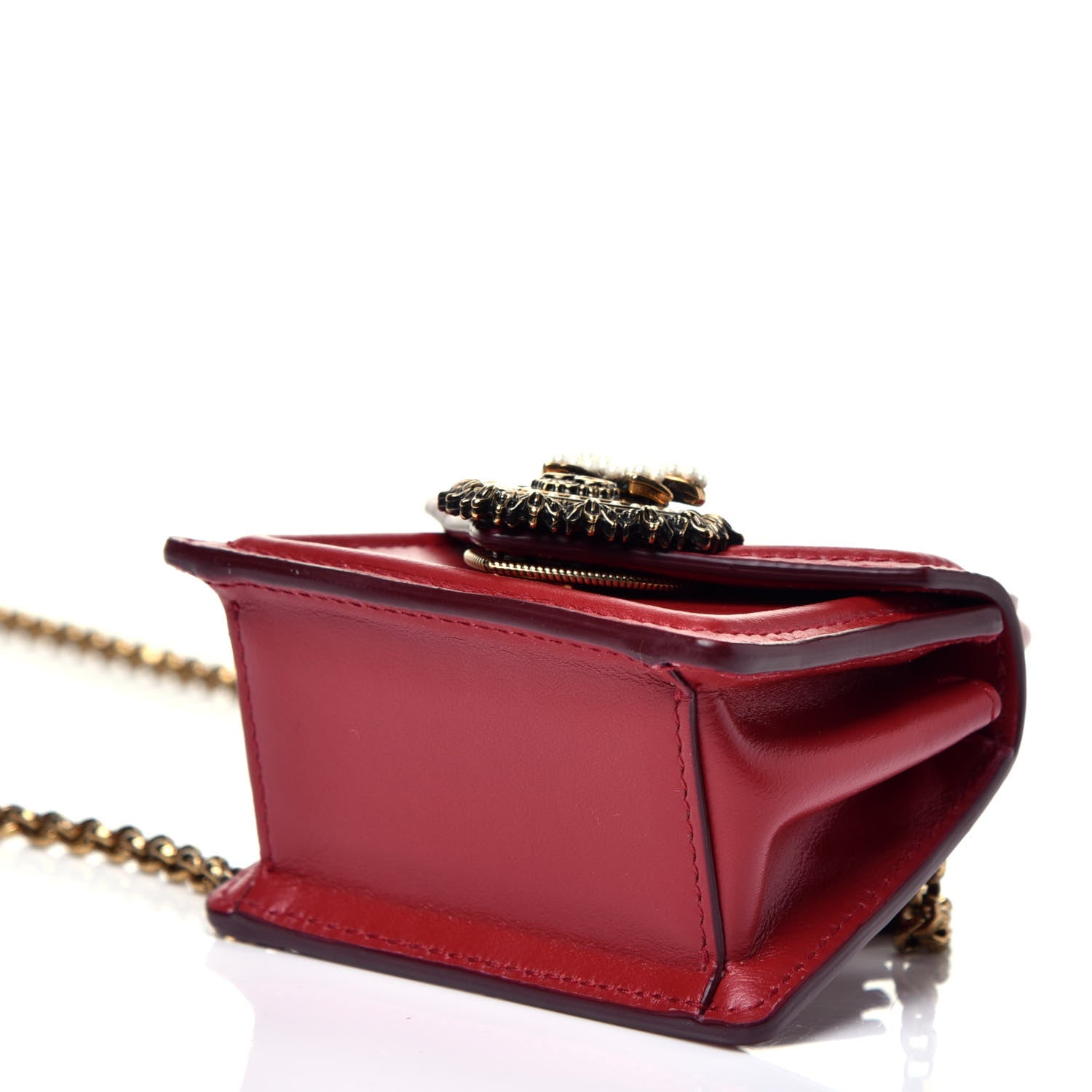 Dolce & Gabbana Smooth Calfskin Micro Devotion Satchel Red 8 of 10