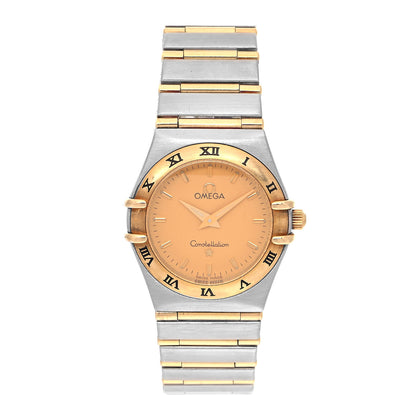 Omega Stainless Steel 18K Yellow Gold 25mm Constellation 95 Quartz Watch Champagne 1272.10.00 1 of 4