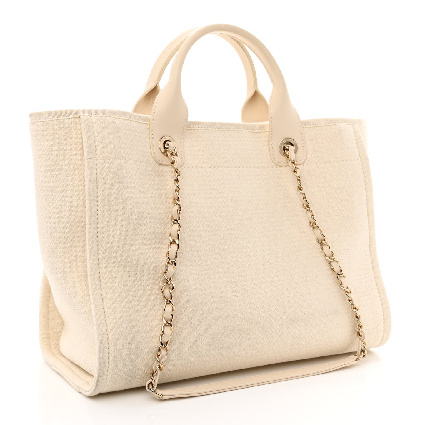 Mixed Fibers Small Deauville Tote White