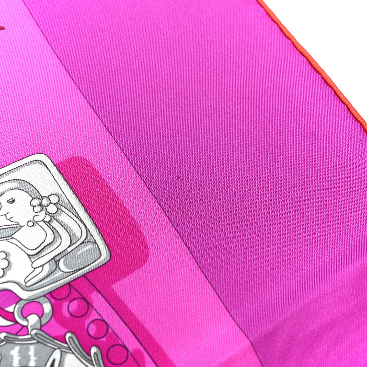 Hermes Silk Mexique Scarf 90 Fuchsia 5 of 5